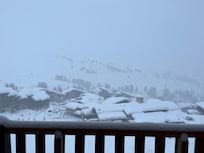 And even more snow view from our balcony! 🤩