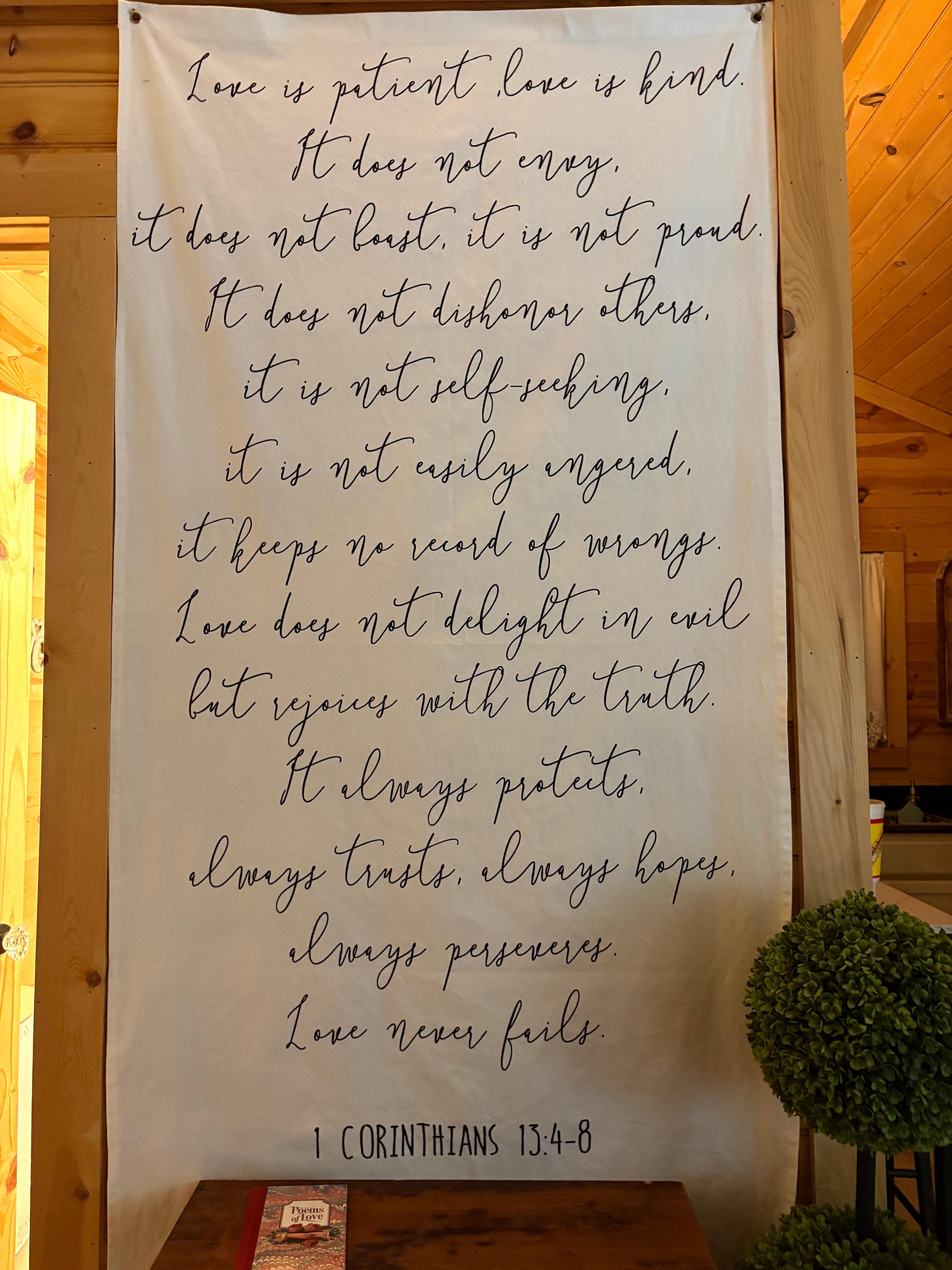 The Bible verse from our wedding ❤️