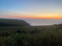 Sunset from the private beach