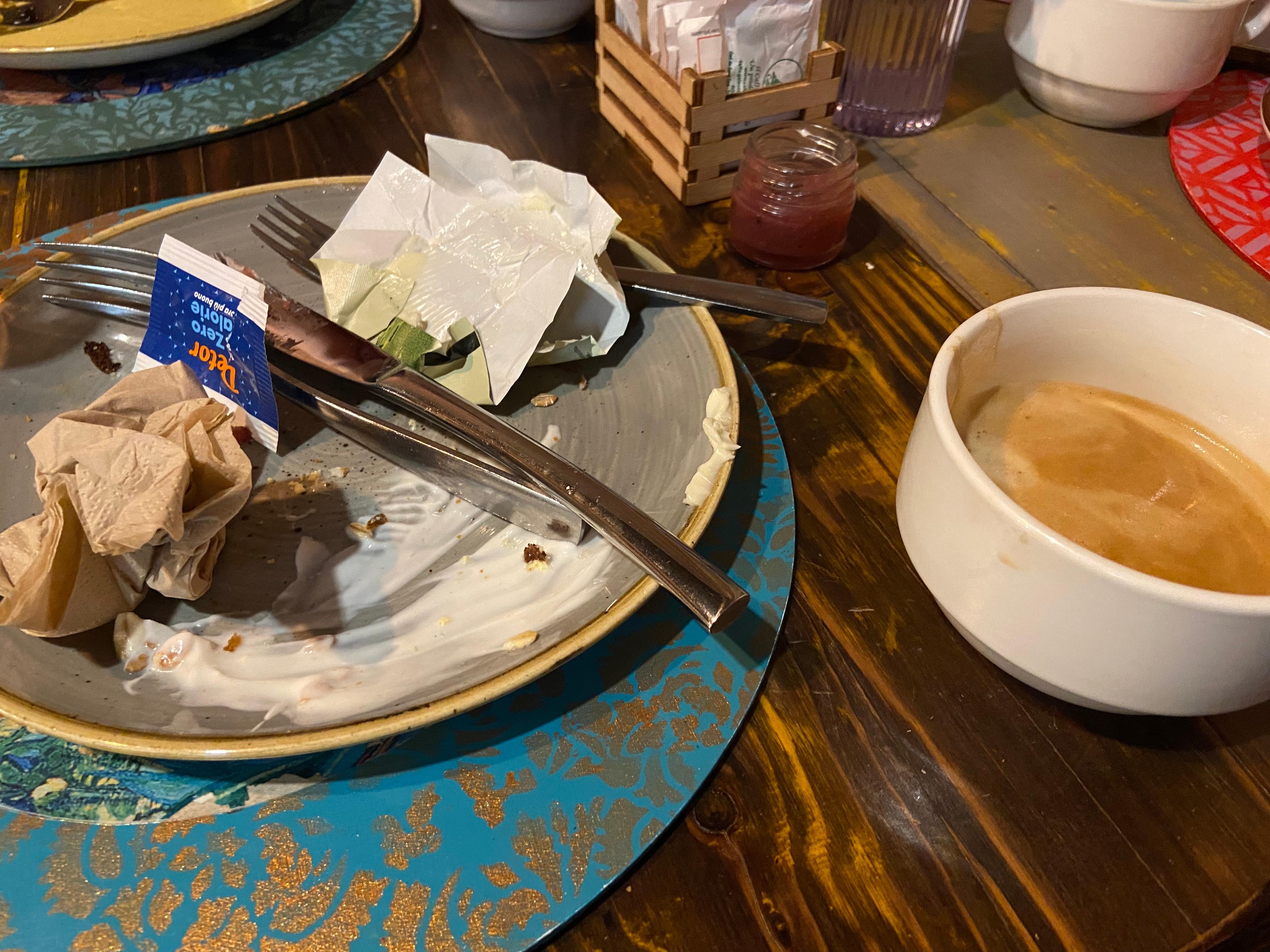 End of a very good breakfast