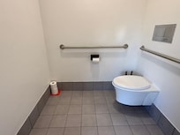 “Clean” toilet paper on the floor