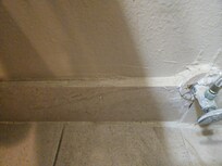 Baseboards haven't been cleaned in years.look at the building up