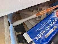 Loose pills in bottom drawer