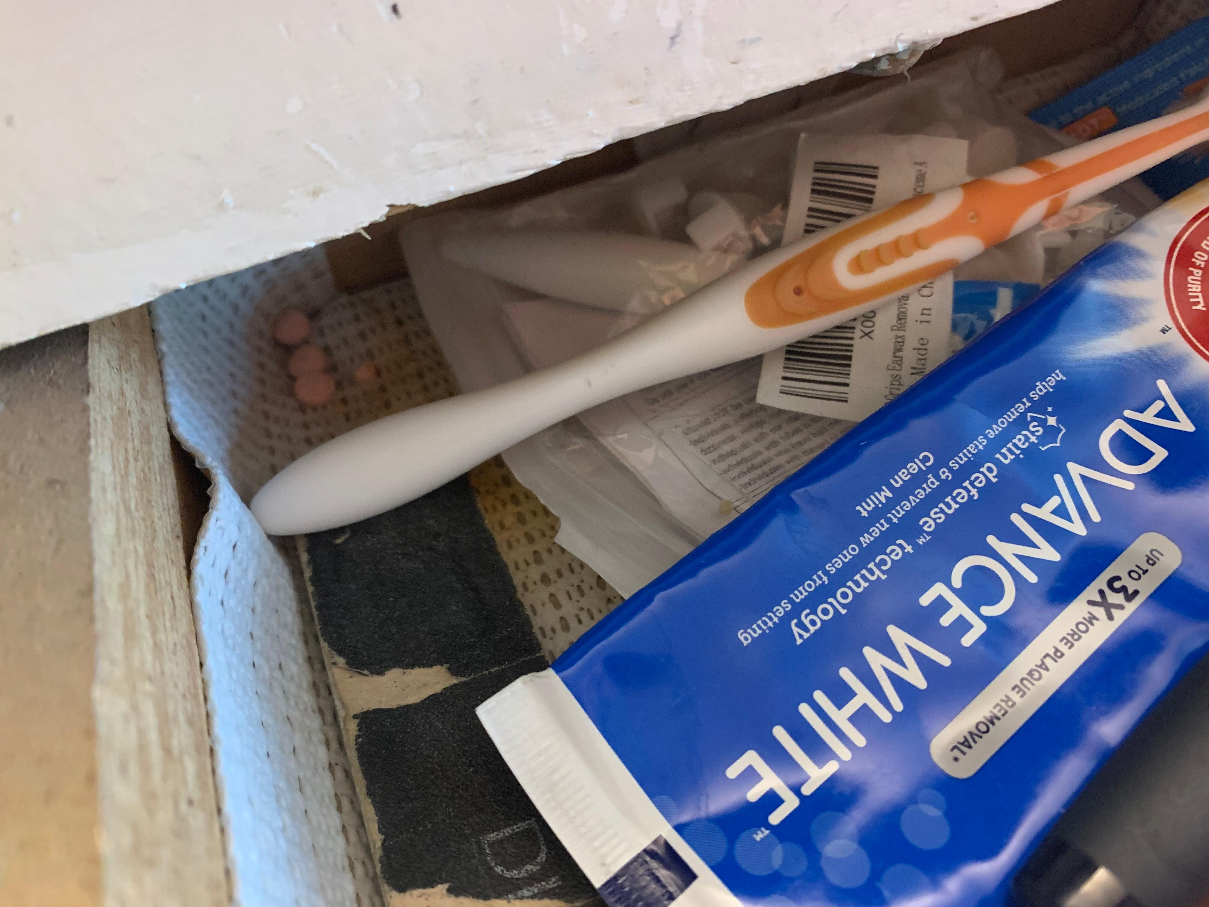 Loose pills in bottom drawer