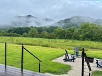 Early morning fog moving out