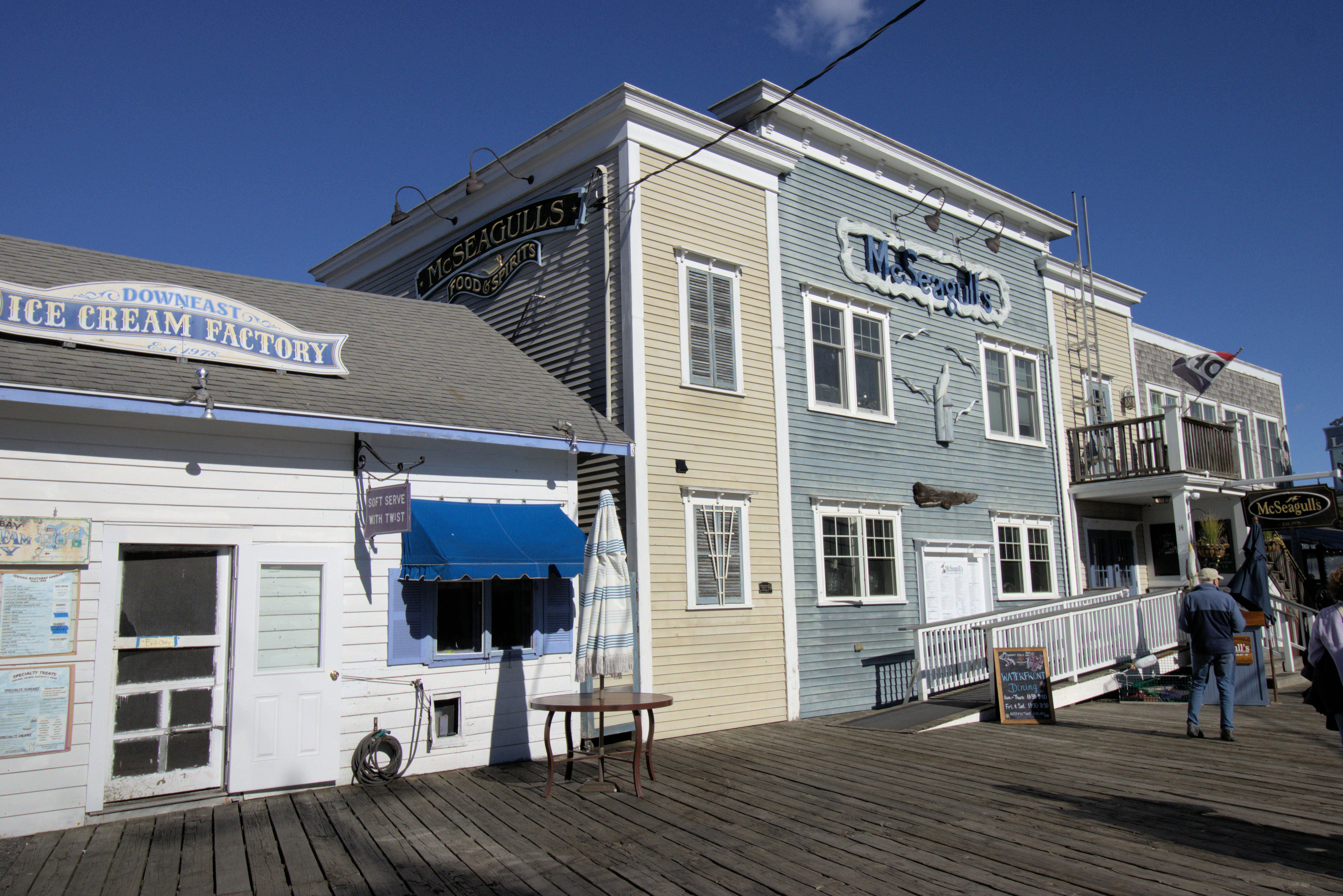 Waterfront area in Boothbay Harbor