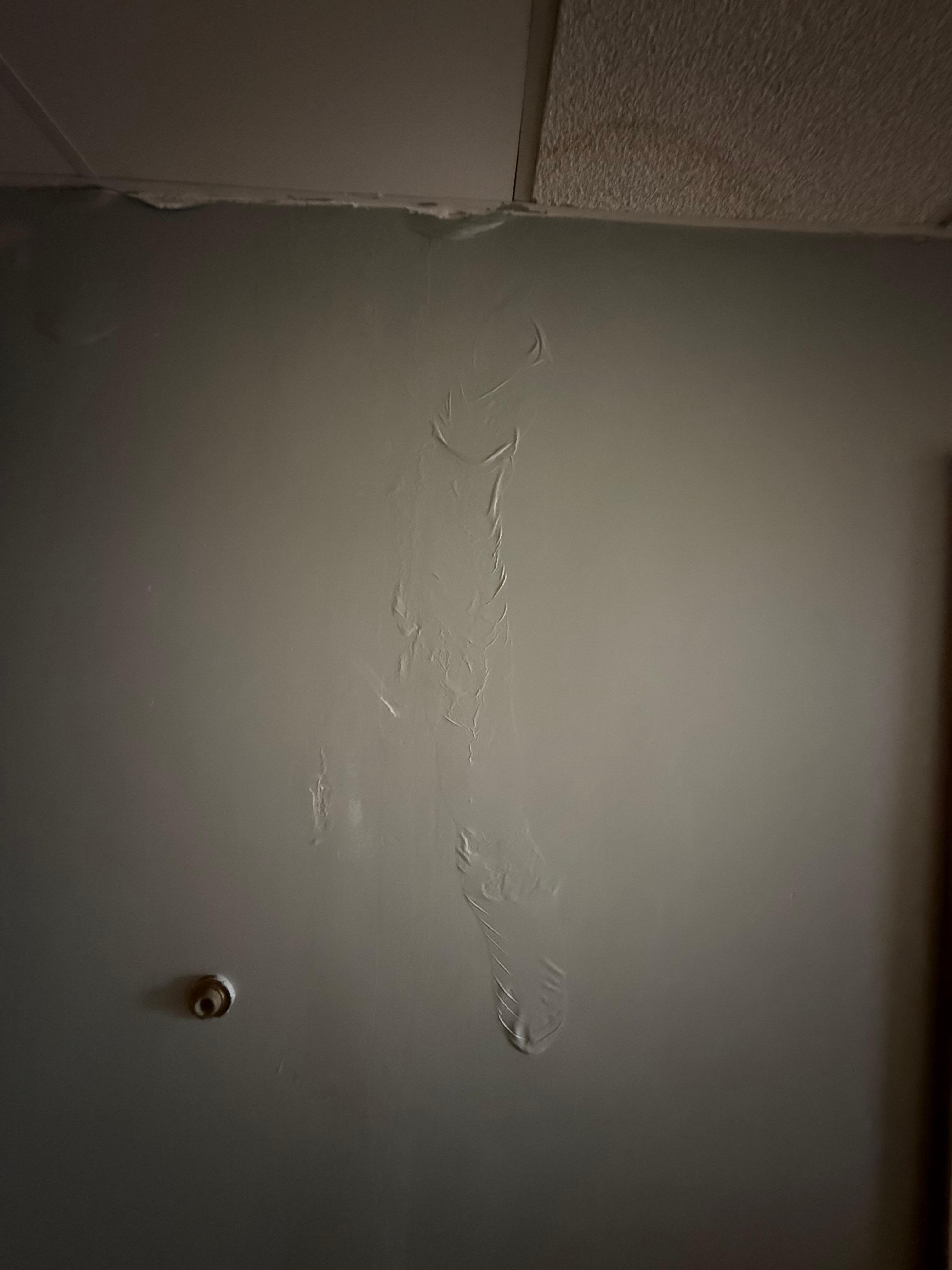 Water damage. More throughout room. 