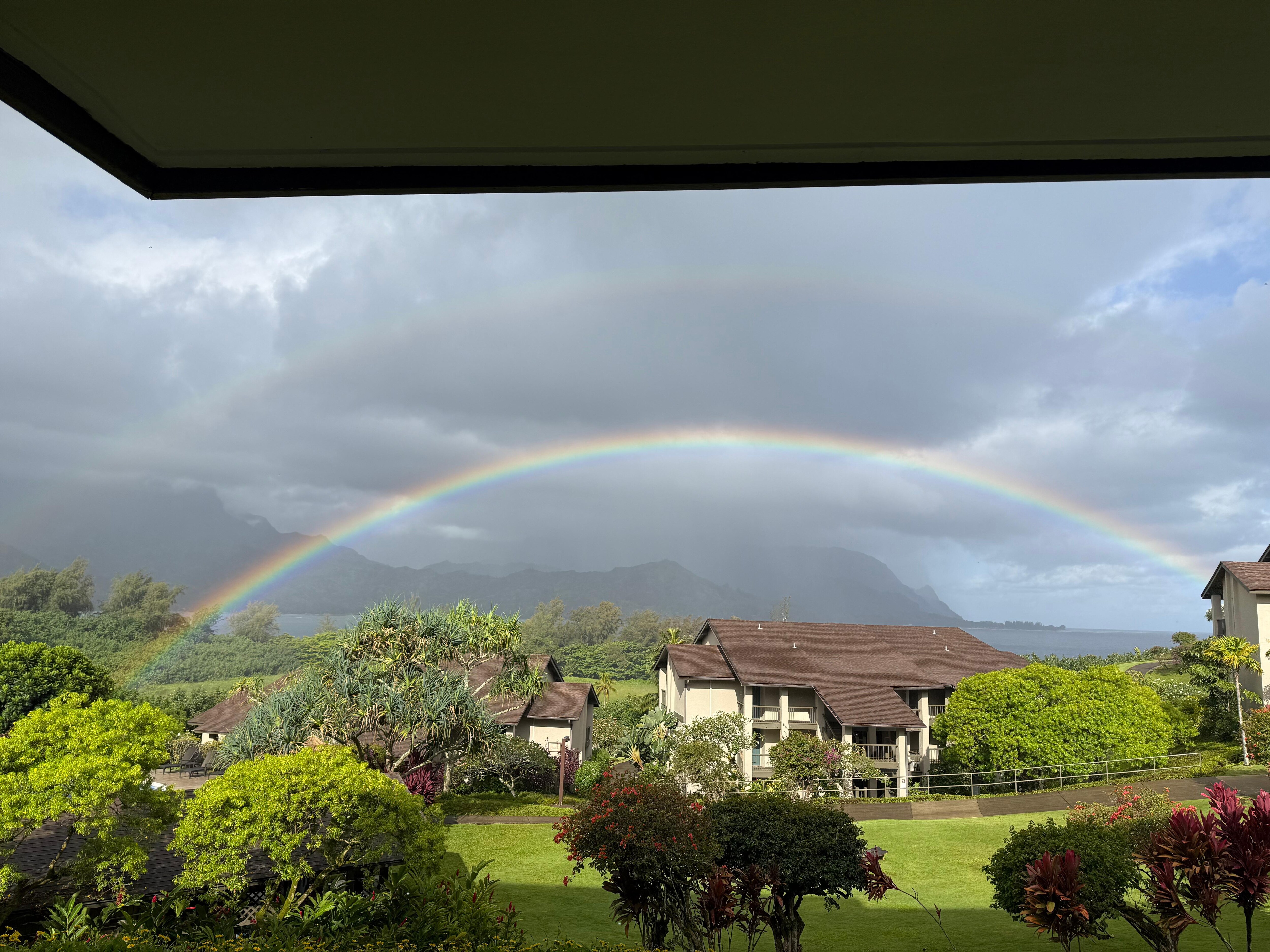 View from our room!! Double rainbow. 