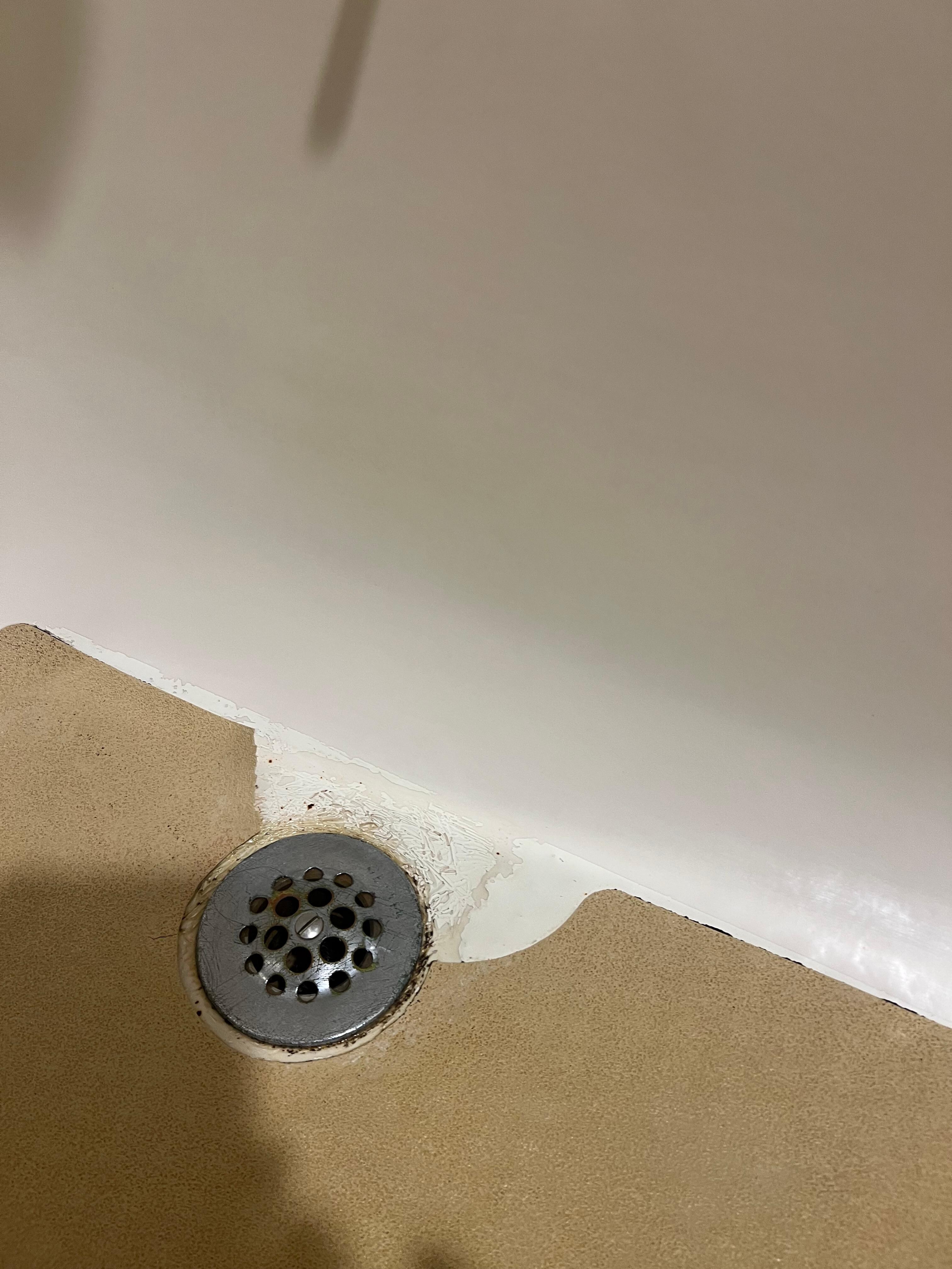 Bath tub filth & mat that was so stained it looked like cardboard 