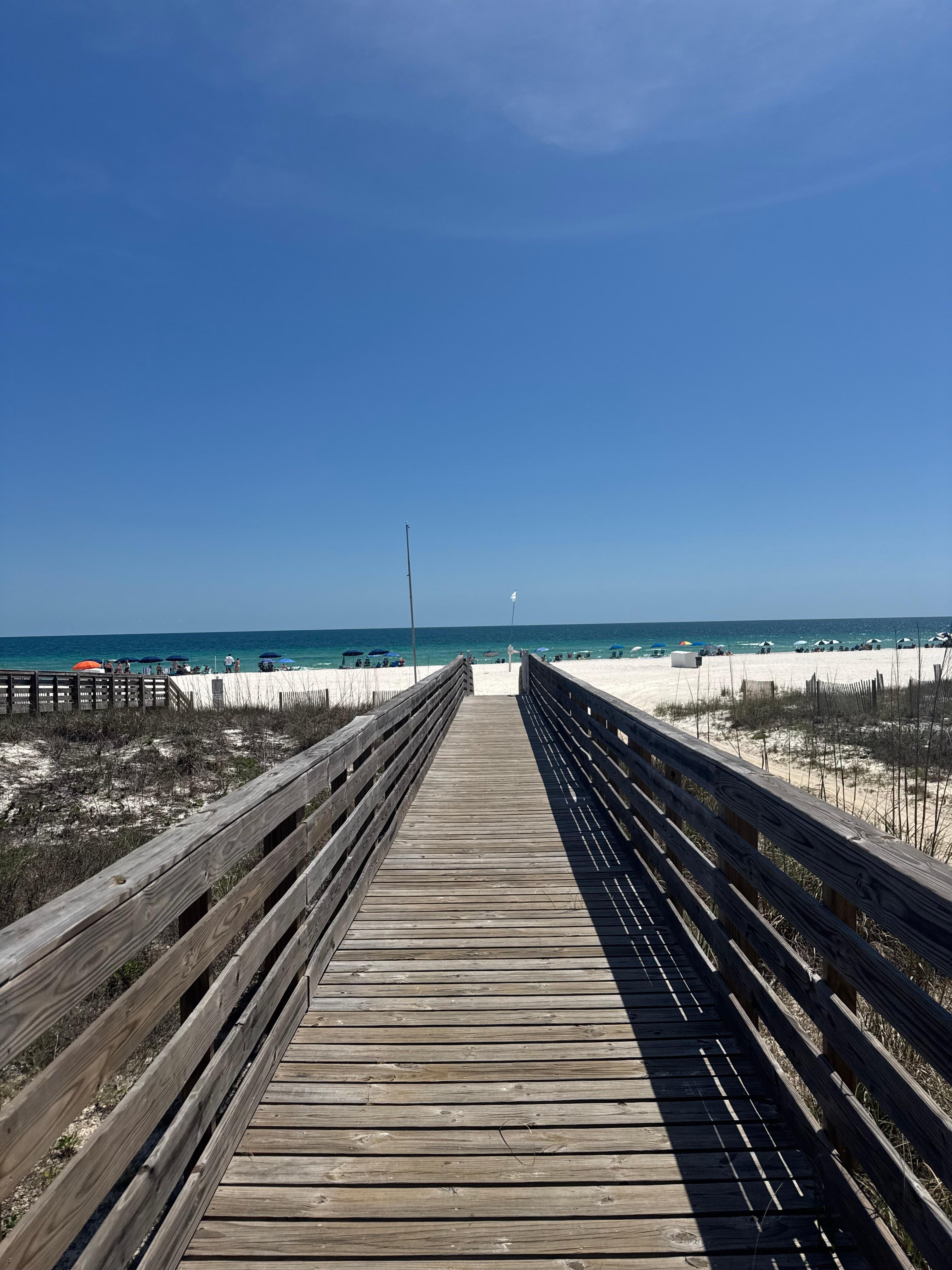 Boardwalk just down the street to the beach 