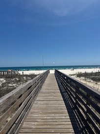 Boardwalk just down the street to the beach