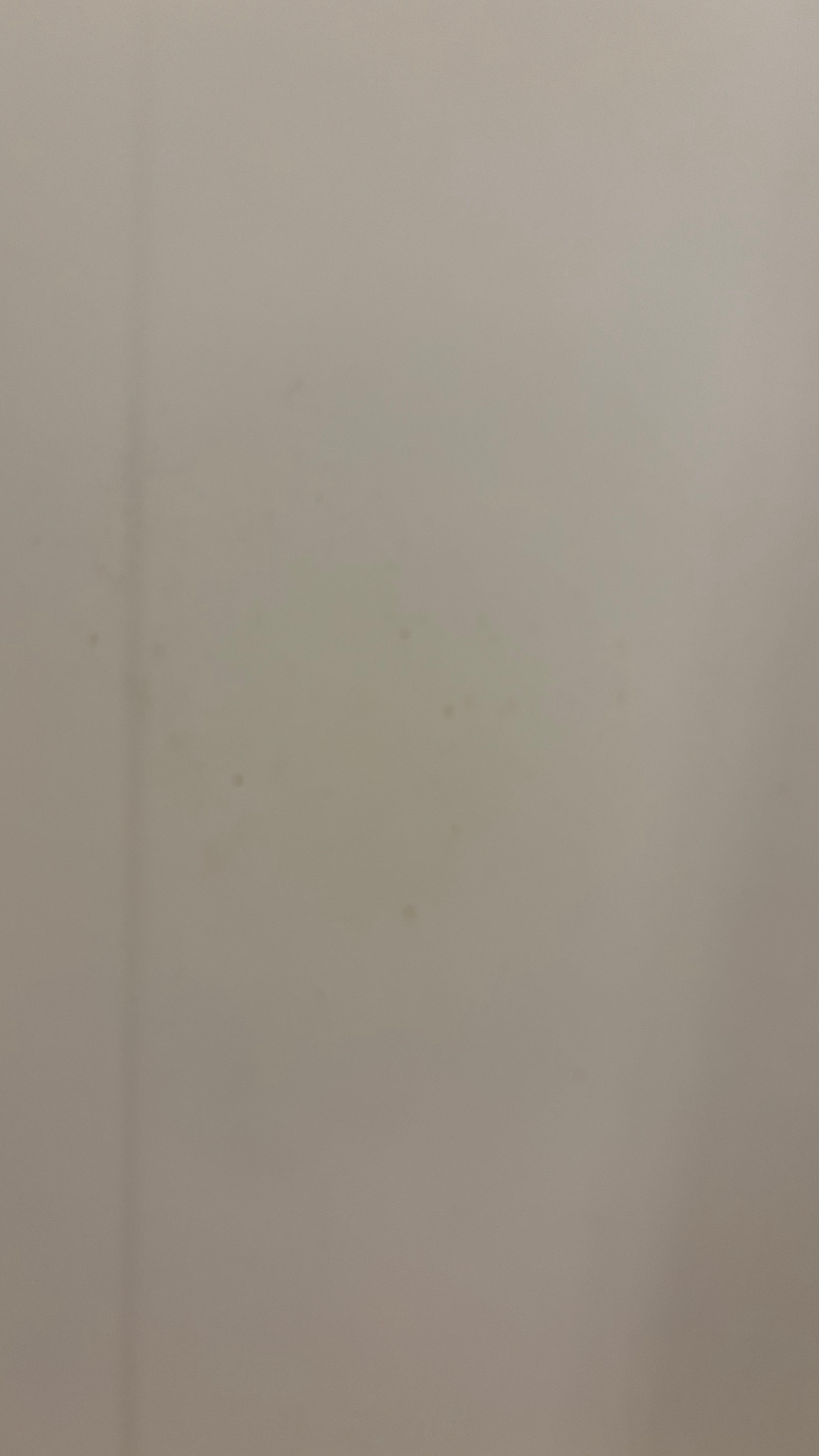 The shower wall opposite of the shower head had dirt on it