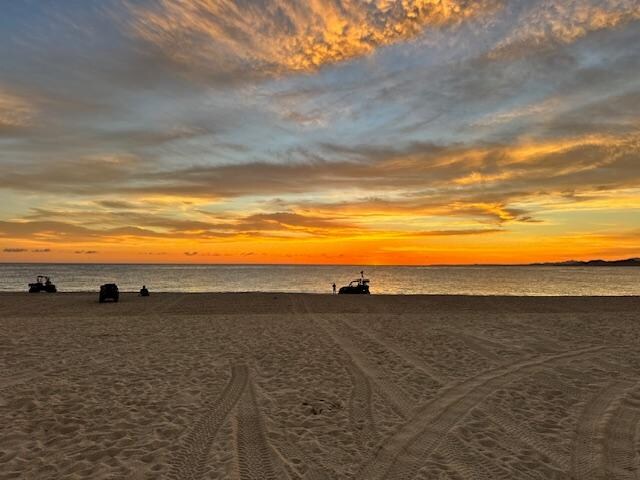 View of the beach from the home