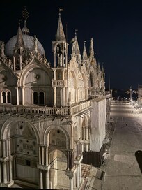 Nighttime view from the balcony.
