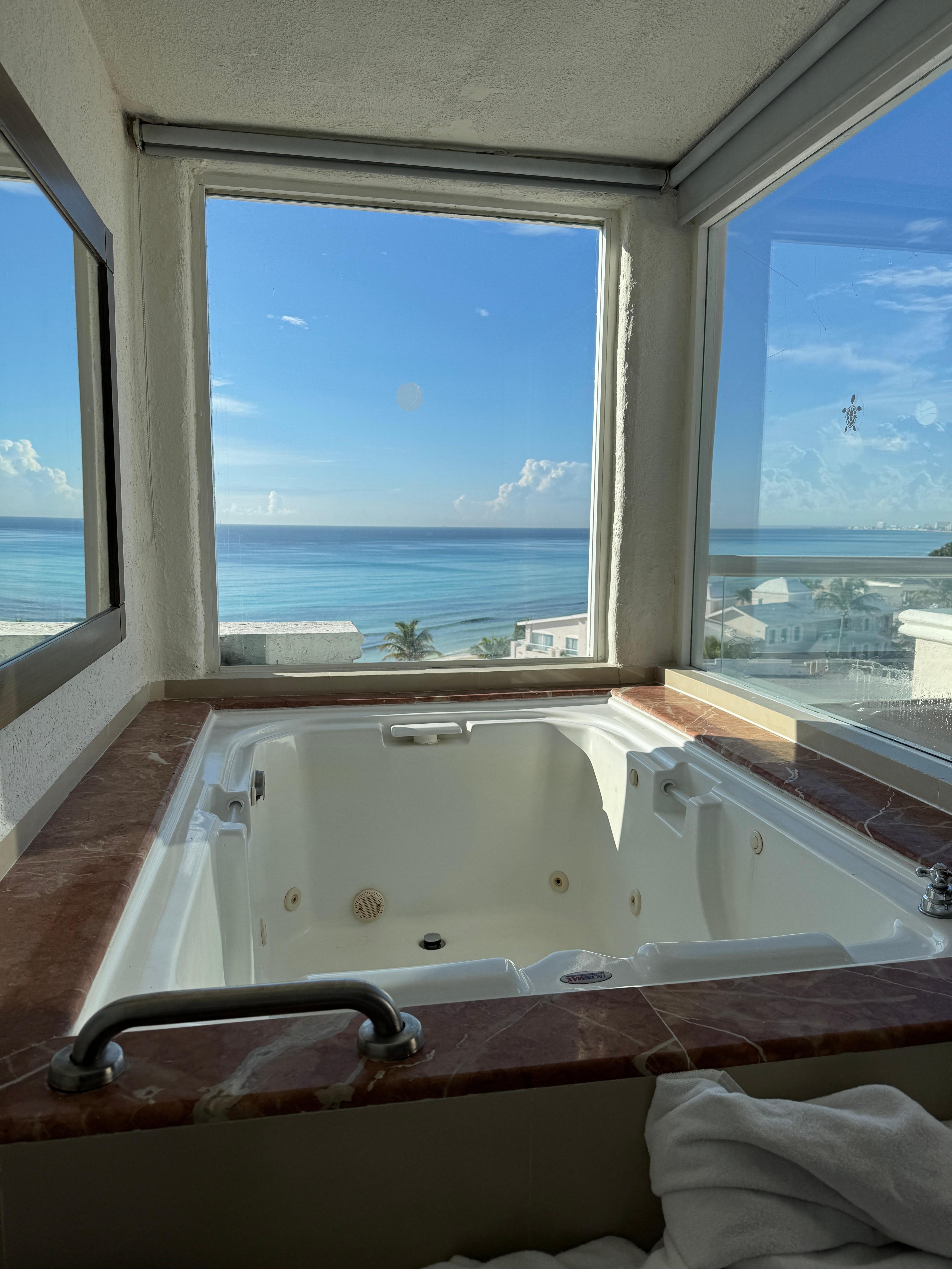 Private jacuzzi in our suite