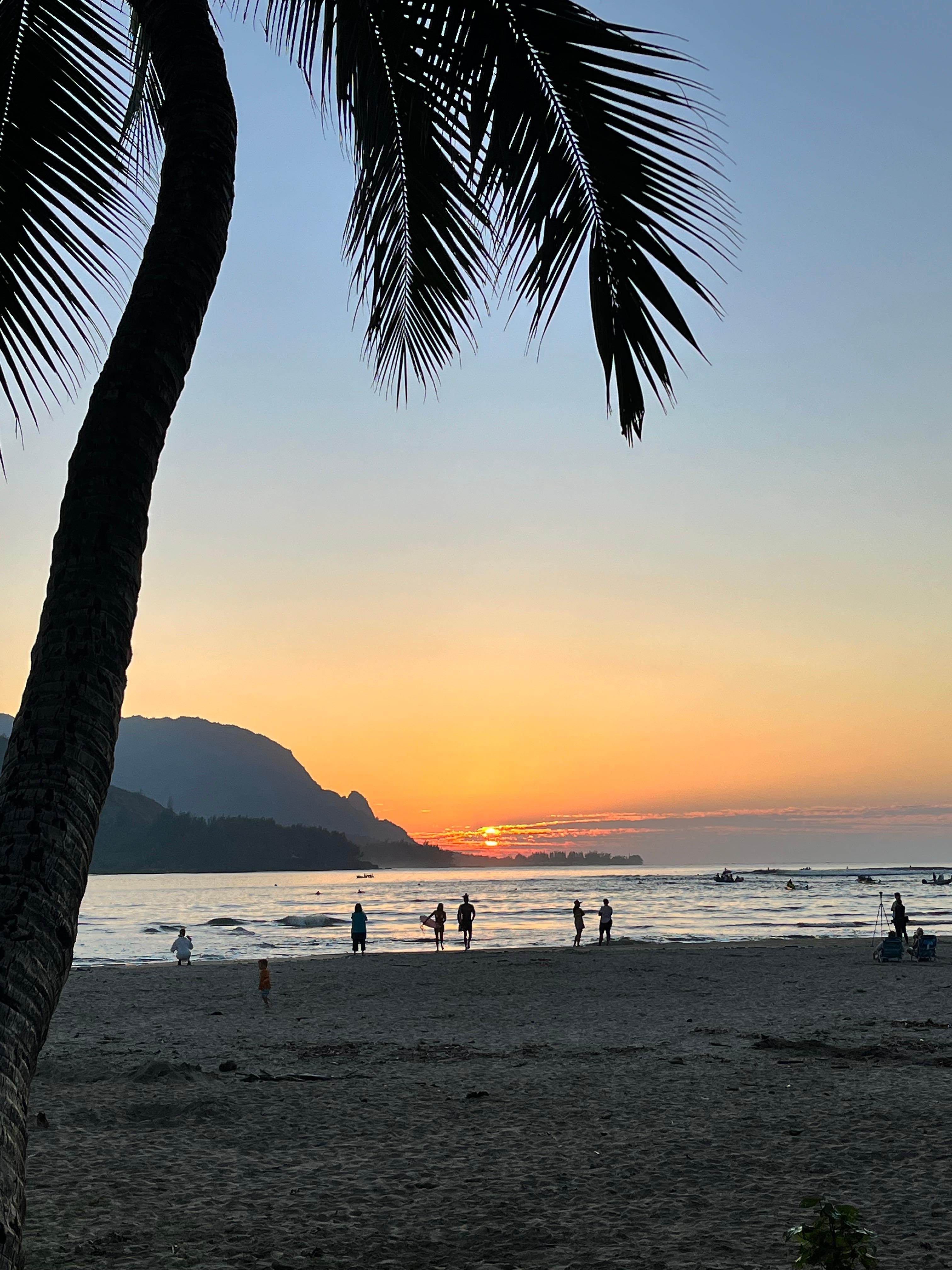 Evening drive to Hanalei beach 