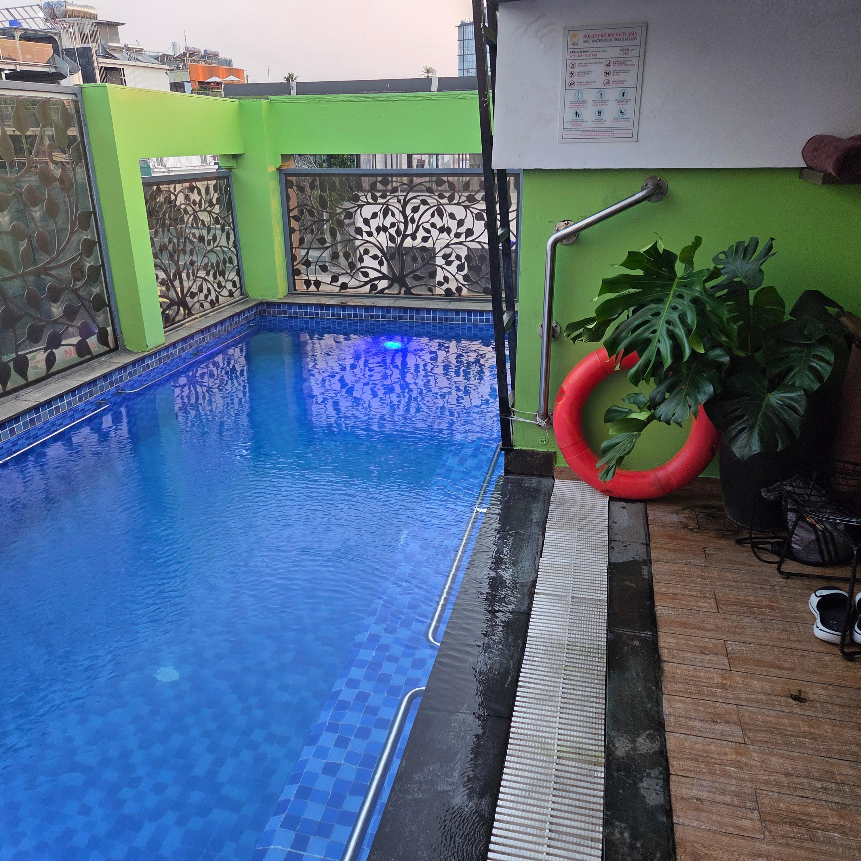 Small pool and deck.