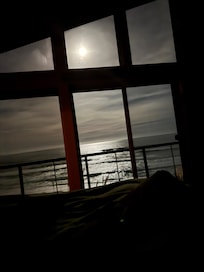 Primary bedroom during full moon