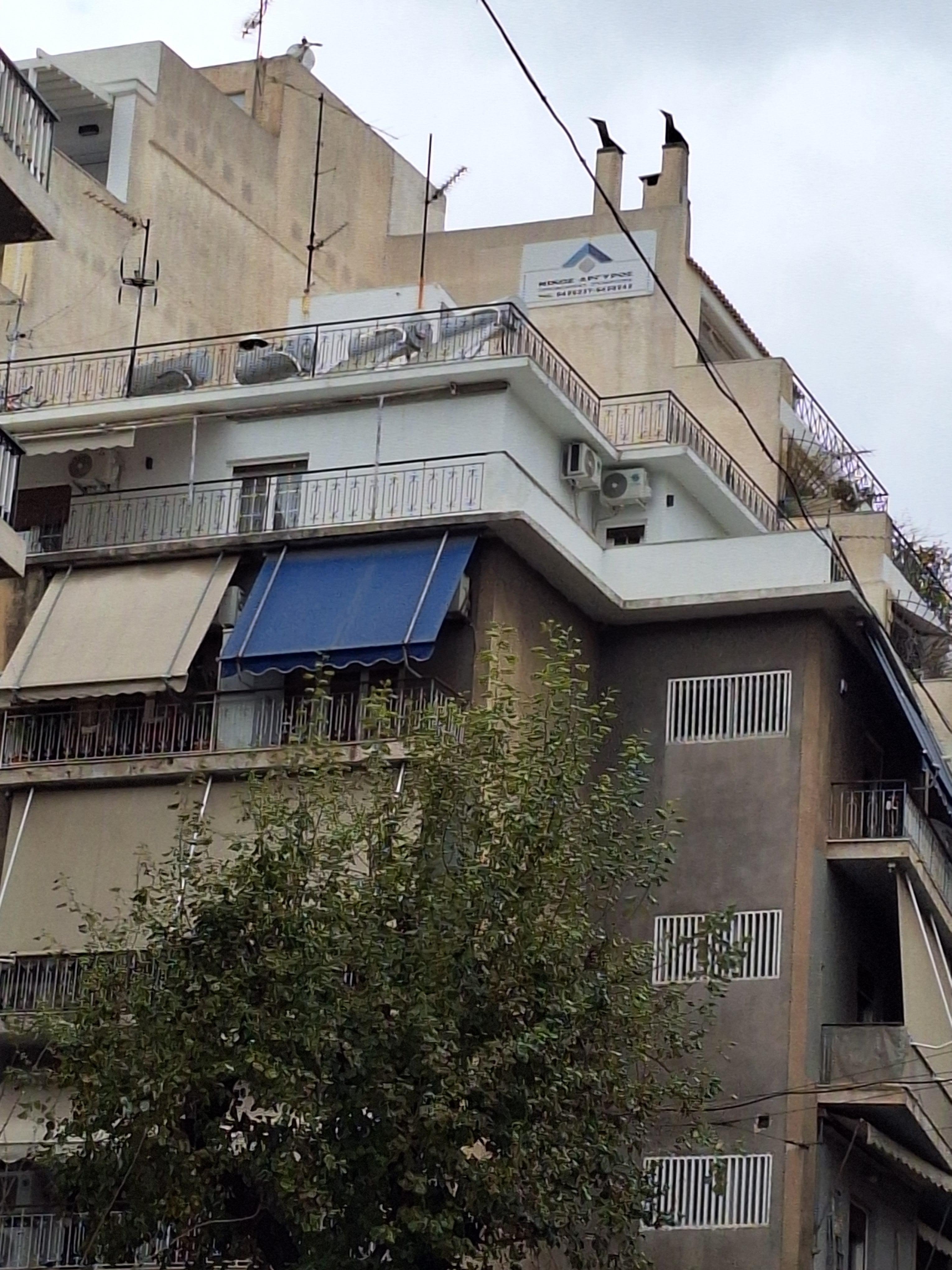 View of balcony from street