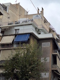 View of balcony from street
