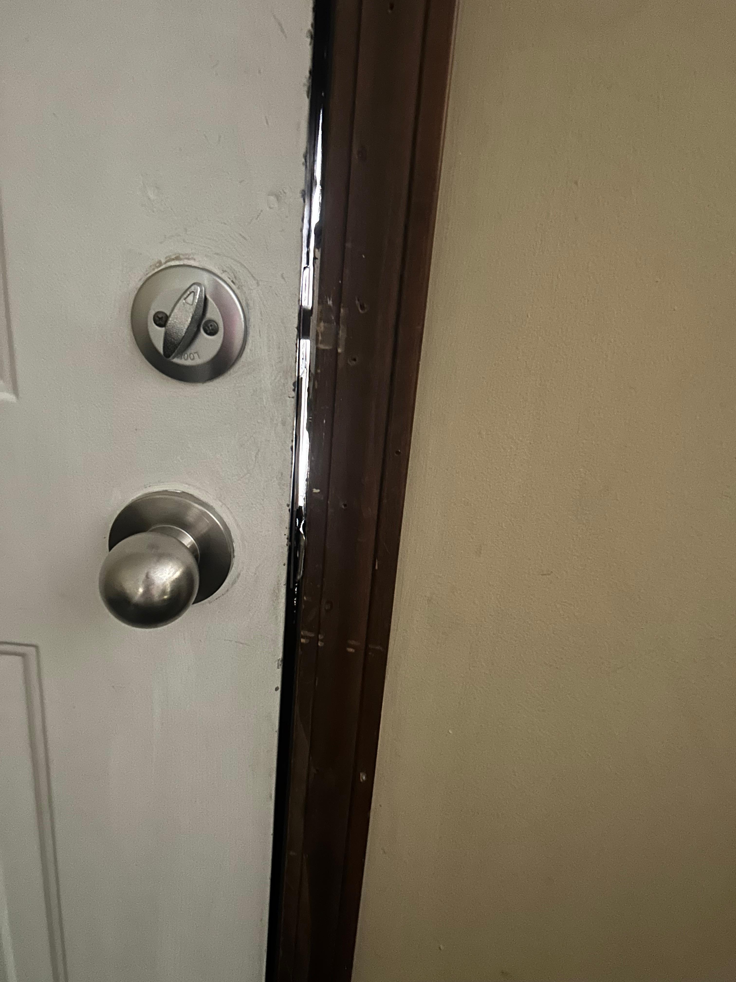 Daylight showing through doorjamb