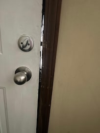 Daylight showing through doorjamb