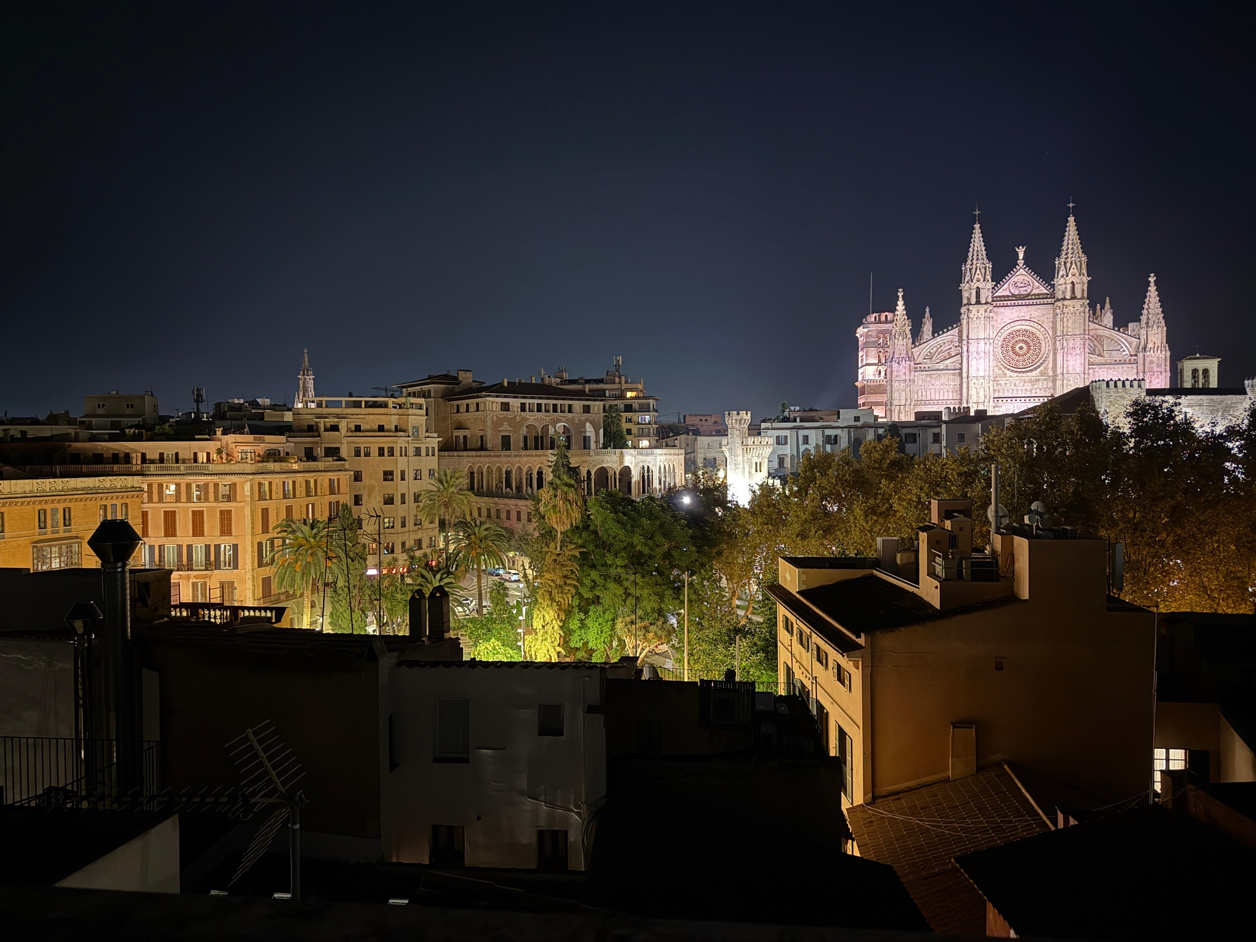 Night view from roof top patio