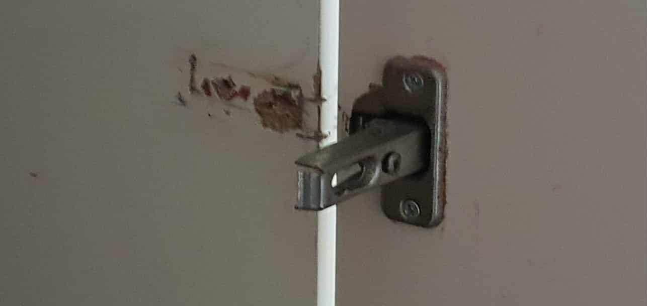 Wardrobe hanging off.