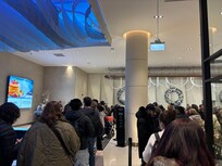 Happy to see there were about sixty people ahead of us at check in…… we had to change our dinner reservations.