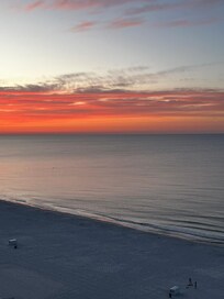 Beautiful sunrise from our balcony!