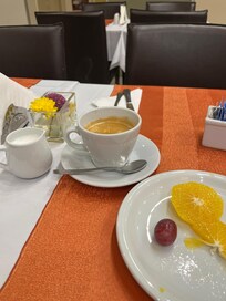 Café da manhã sempre variado.