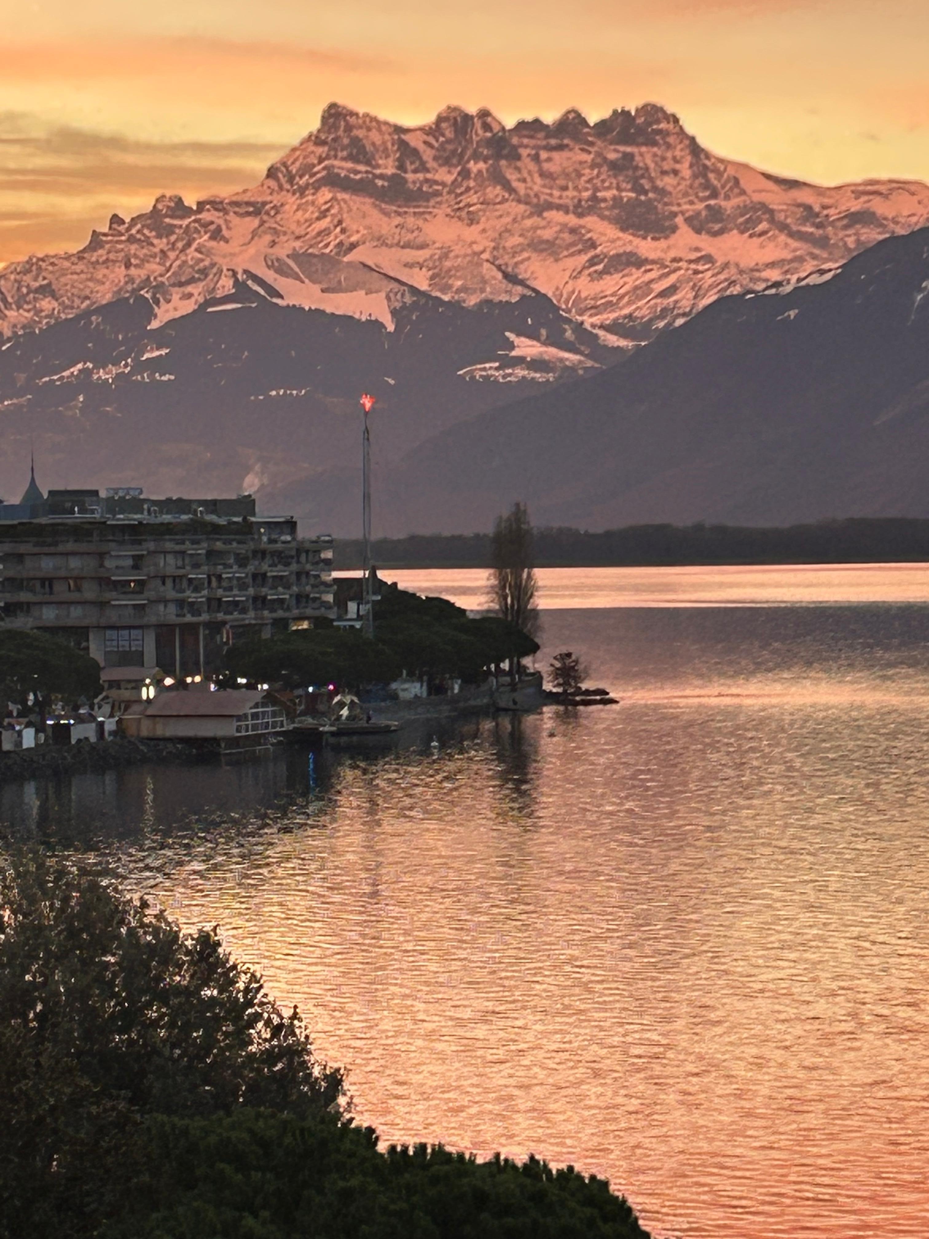 Sunrise from our balcony. 
