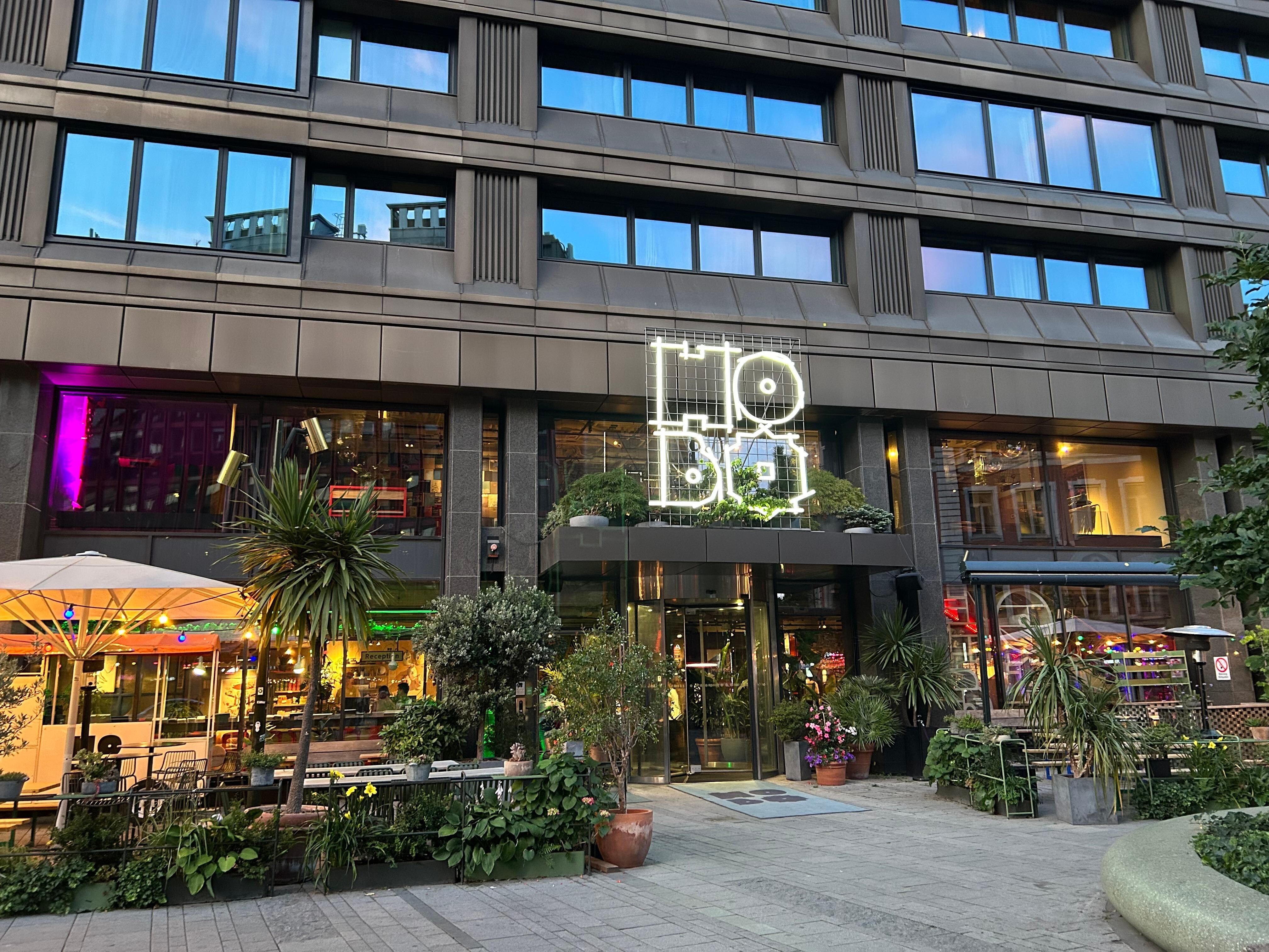 The hotel at 10pm July ‘25