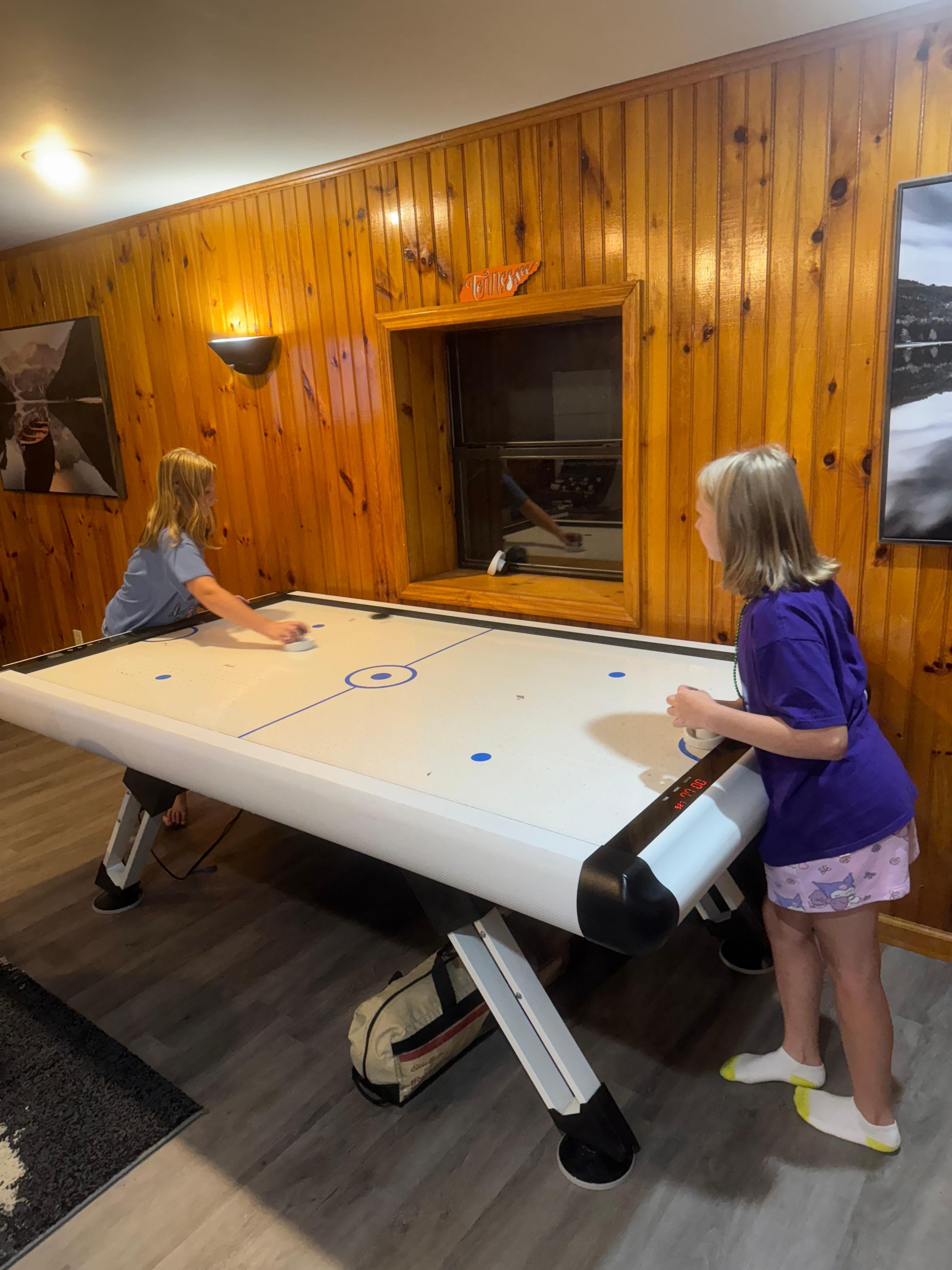 The whole family did tournaments with air hockey! 