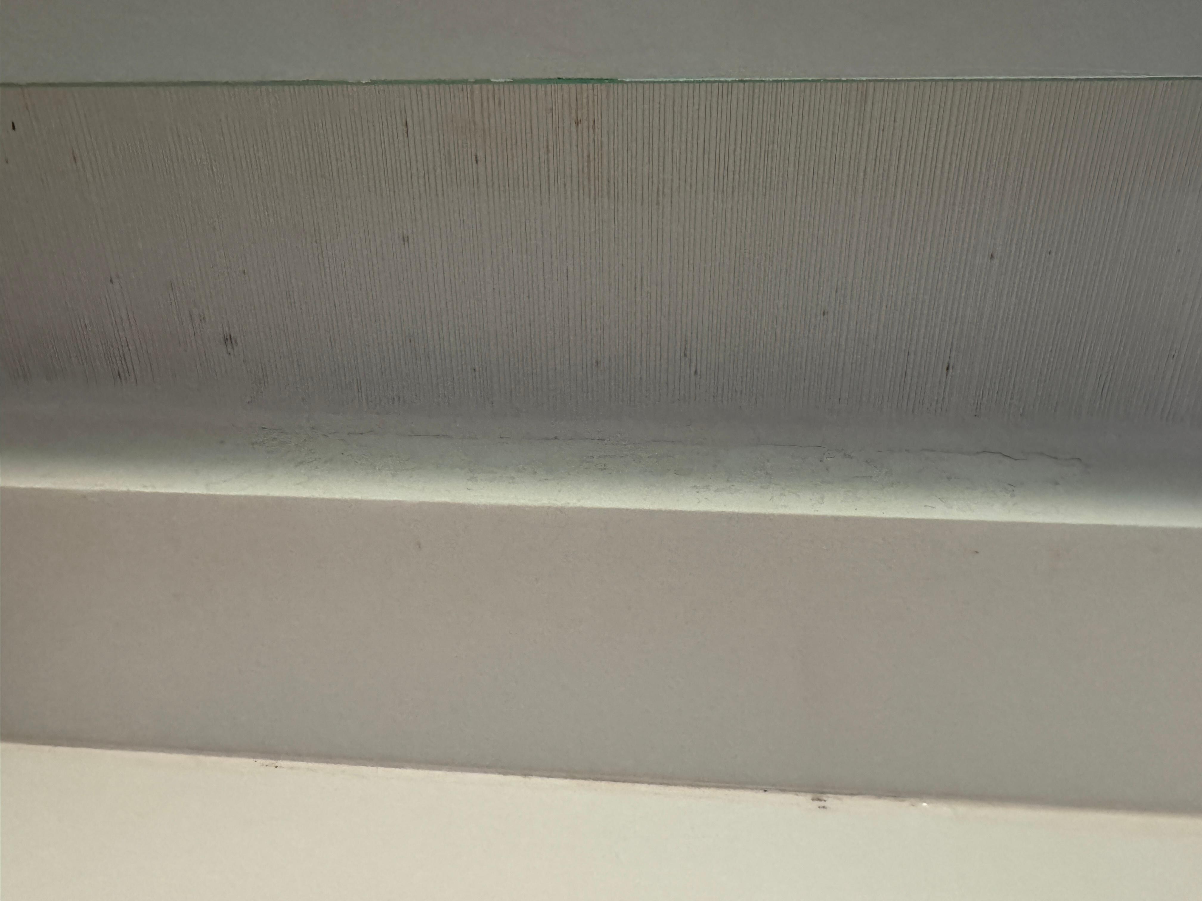 bathroom debris left from previous guest