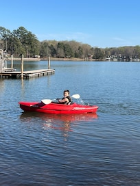 First time in a kayak and it was a big hit