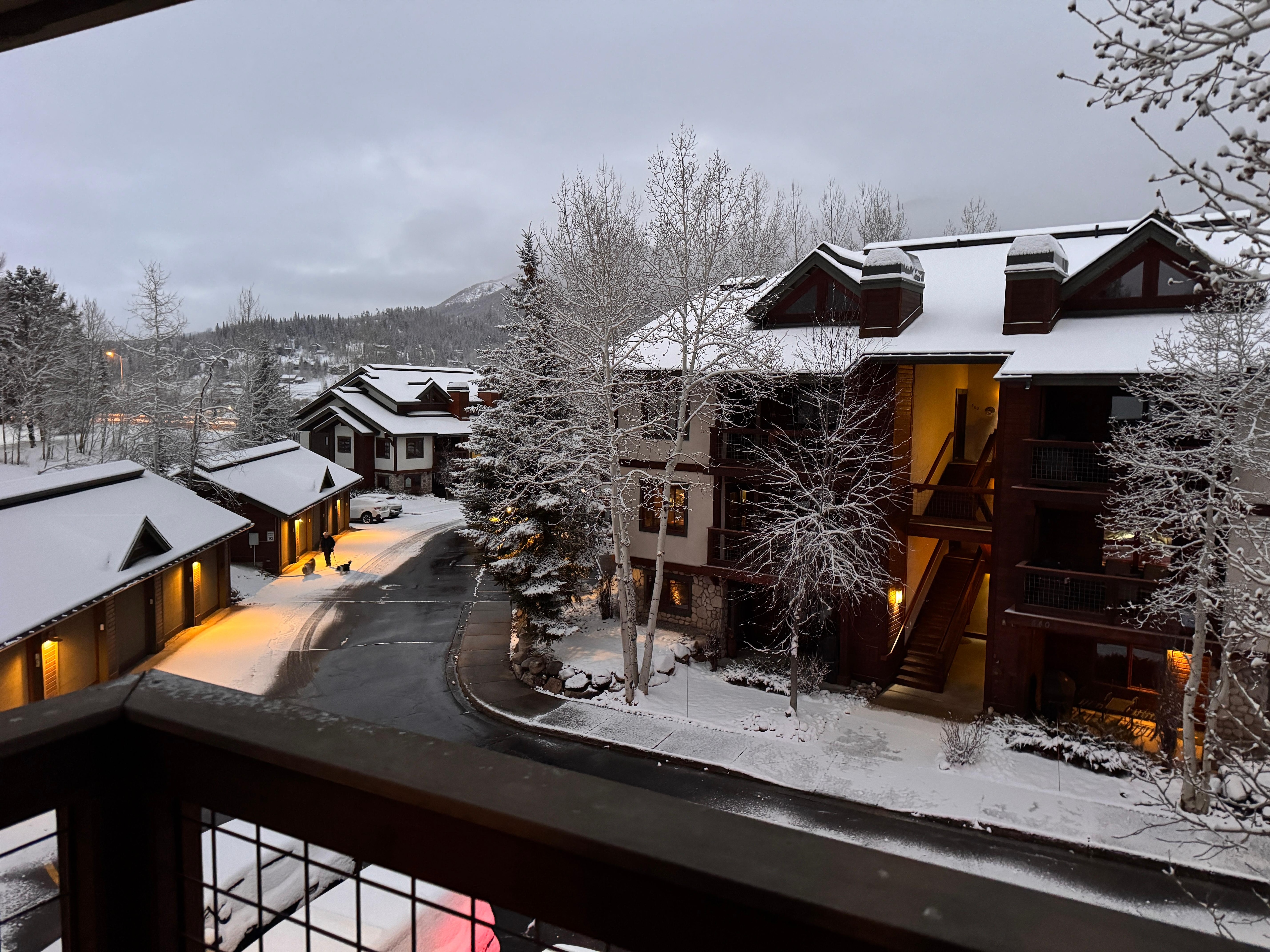 View across the balcony