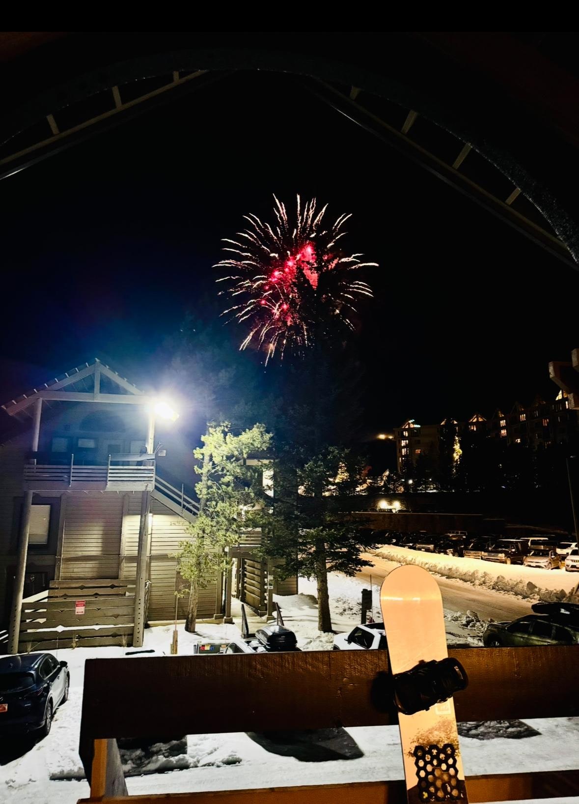 Christmas week fireworks - from the porch 