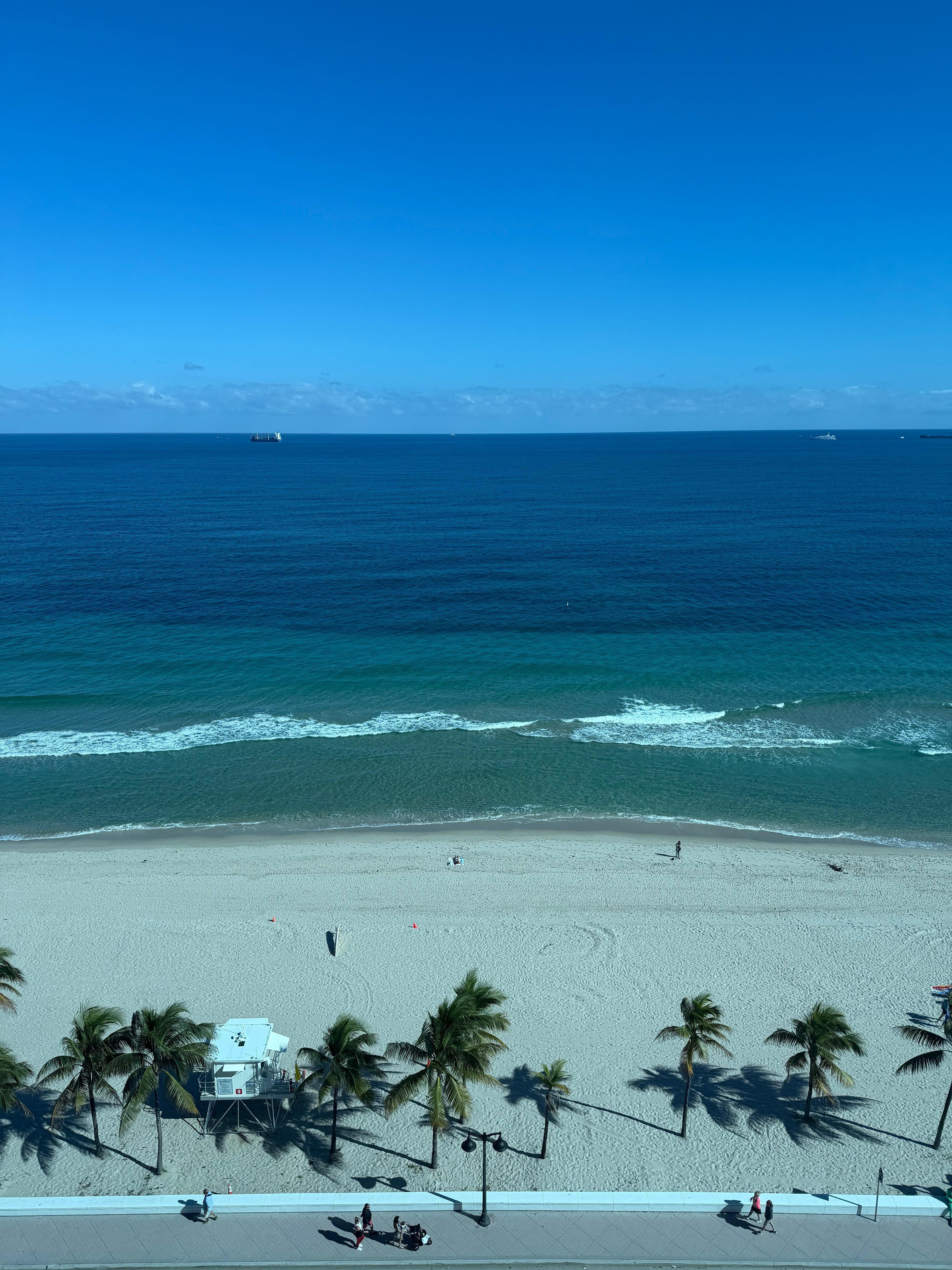 View from room 1411.  Oceanfront King bed.