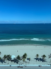 View from room 1411. Oceanfront King bed.