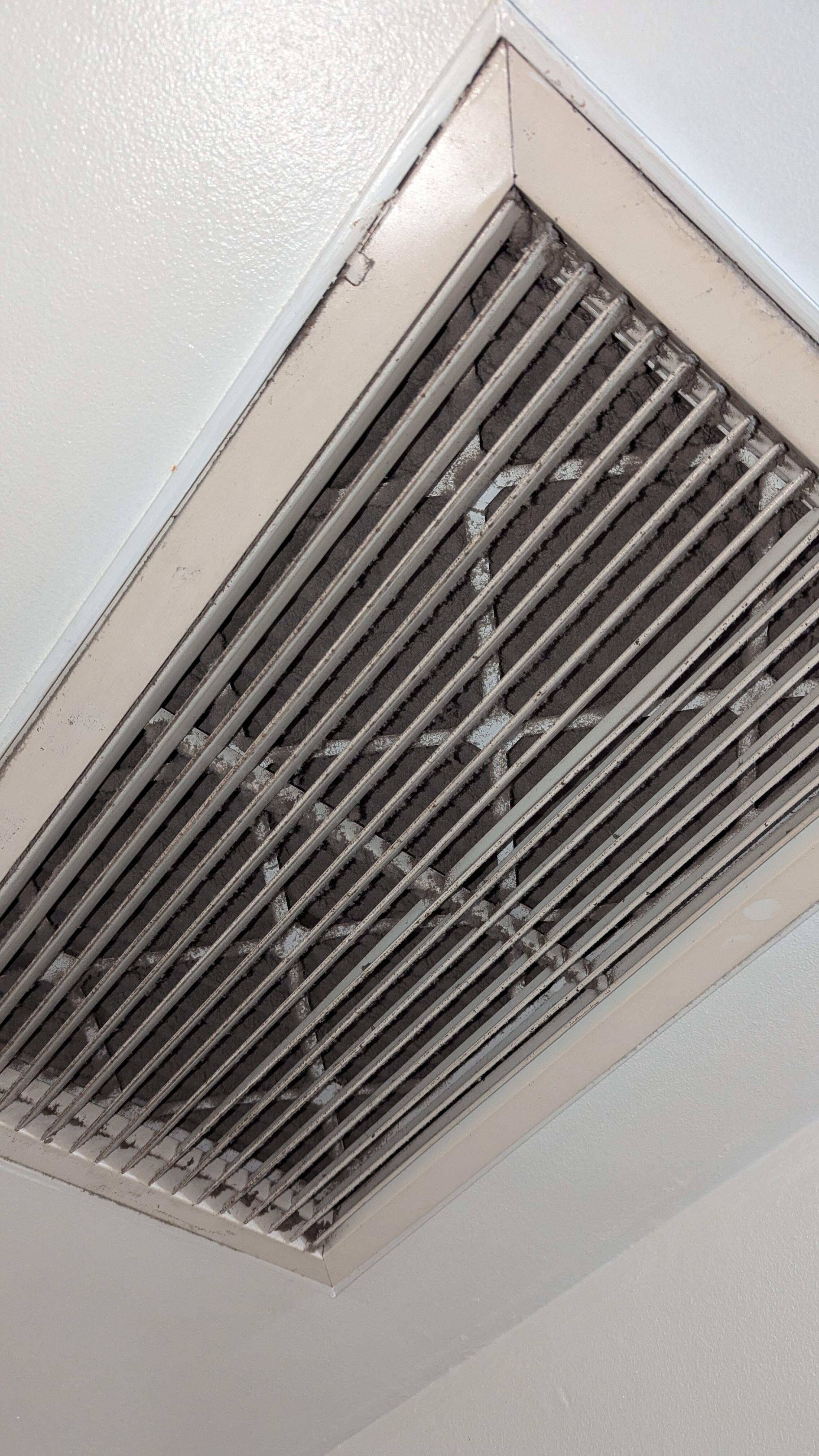 Air filter above thermostat
