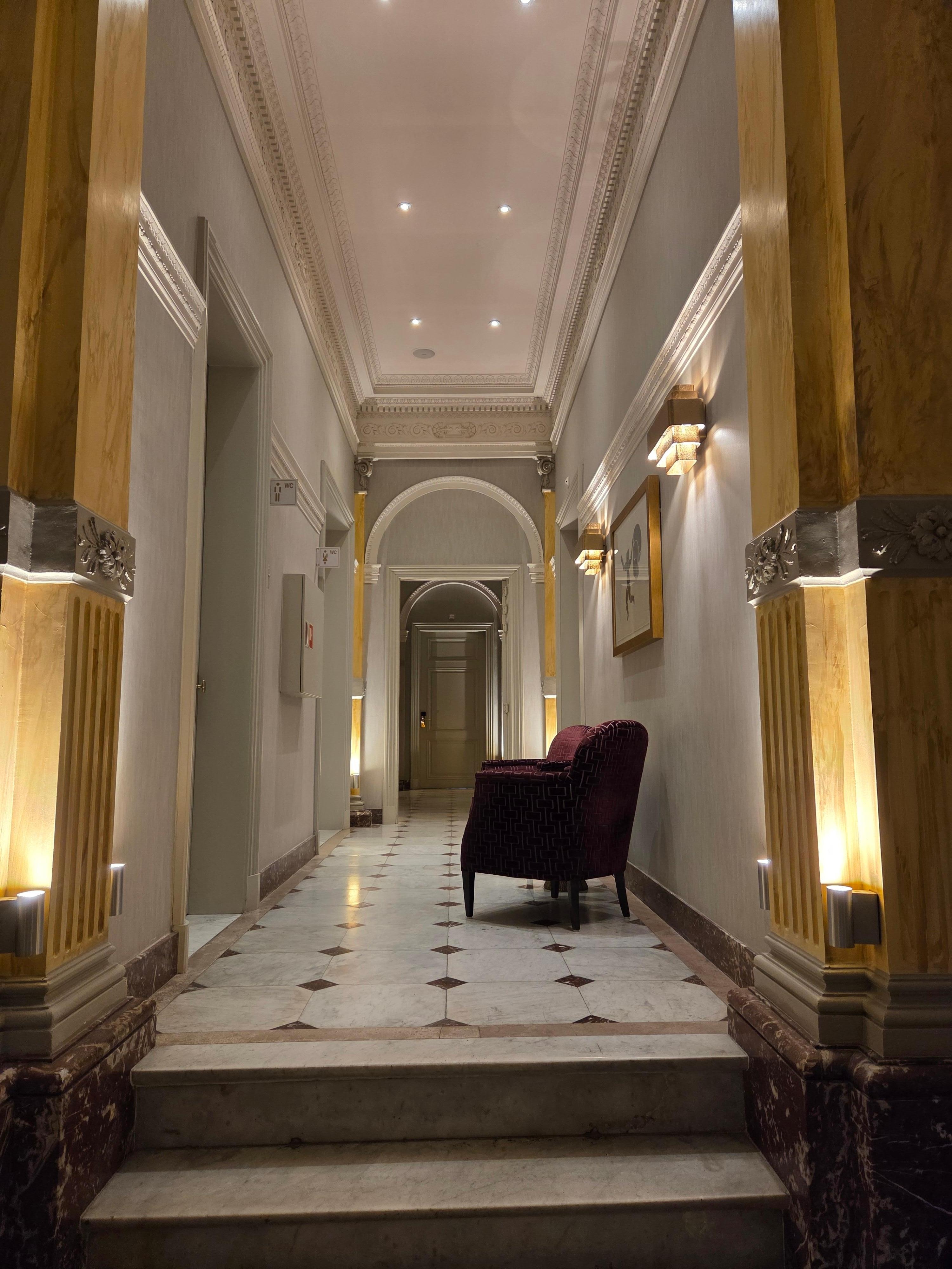 Looking down one of the hallways