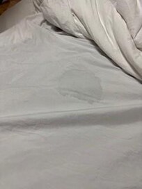sheets are stained