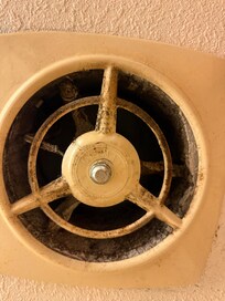 Disgusting fan in bathroom