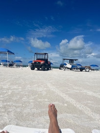 View from my beach chair in the designated guest area.
