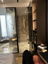 Our room, a double bed. Was perfect.