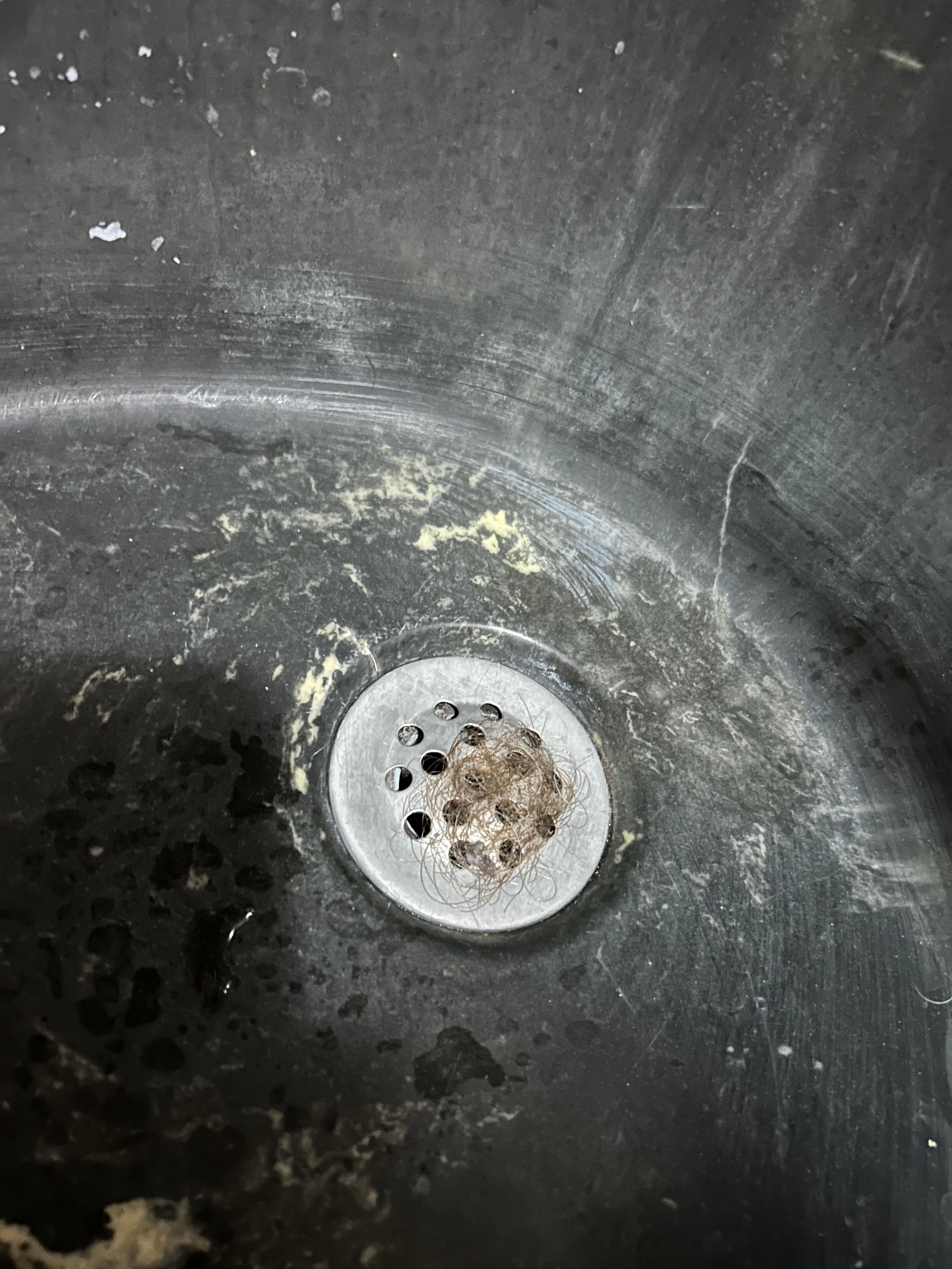 There was hair in the tub drain