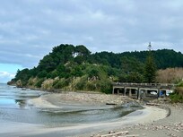 Beach around the corner from the Bach.
