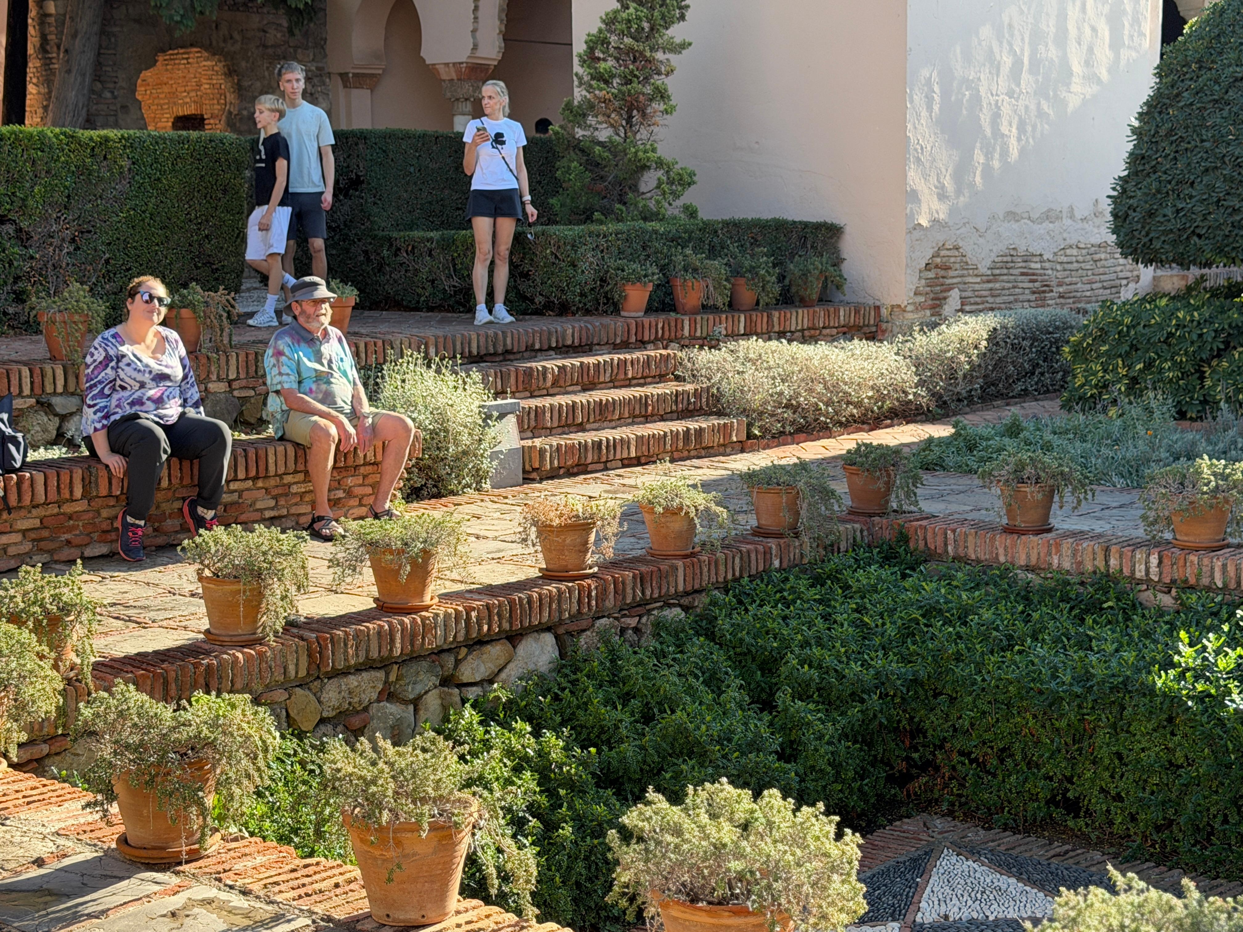 Lovely patio gardens in Alcazaba.