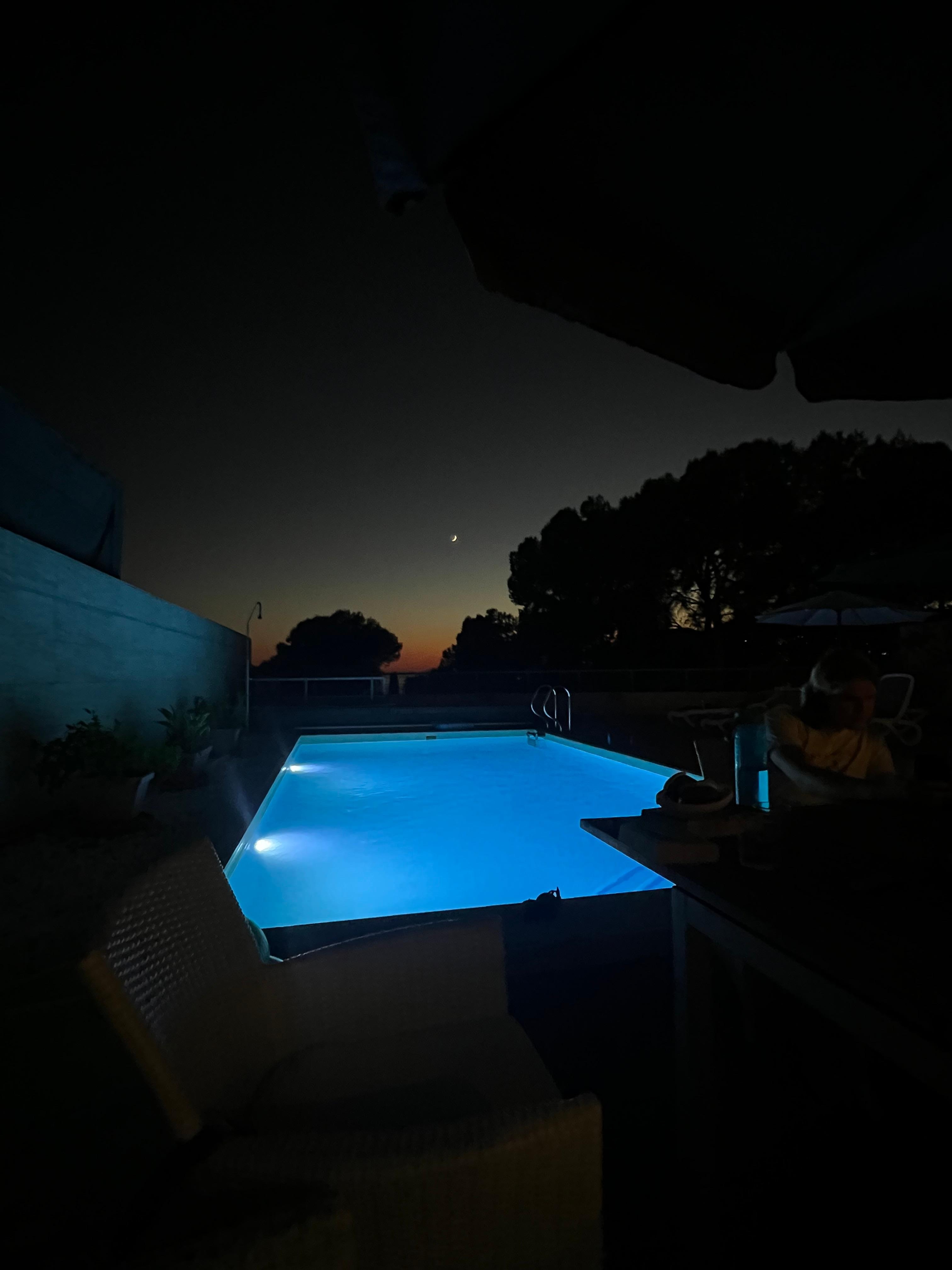 The pool after dark